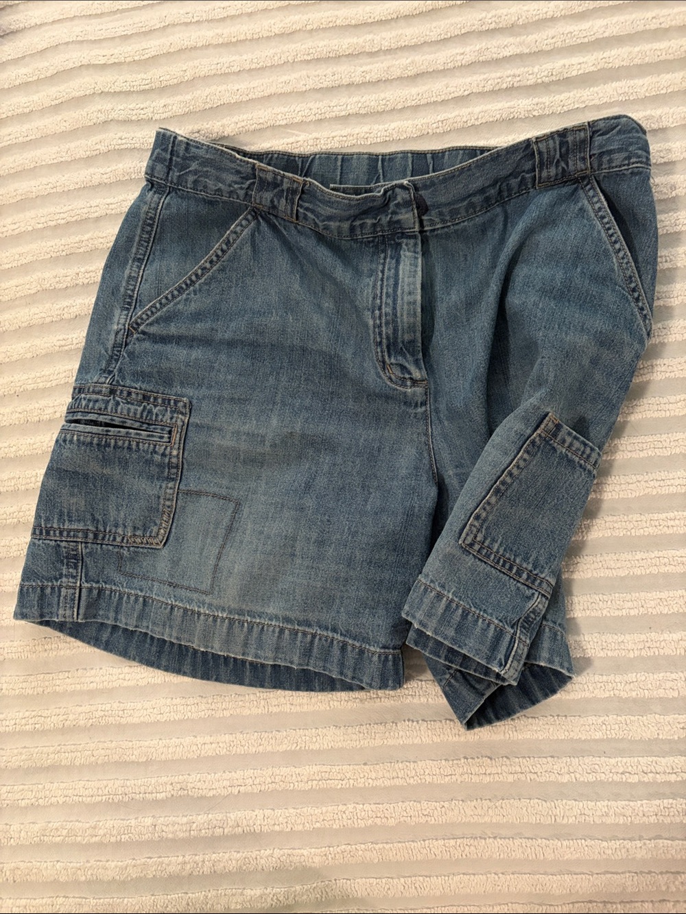 J Jill Denim Cargo Shorts size 8